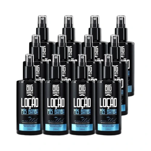 Big Barber - Loção Pós Barba Spray Big Barber 250ml Menthol Caixa Com 12 Unidades
