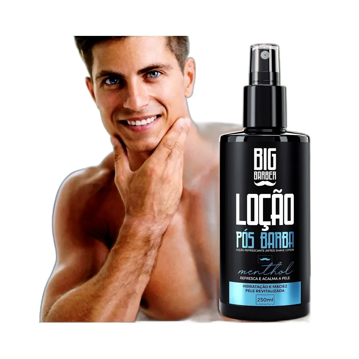 Big Barber – Loção Pós Barba Spray Big Barber 250ml Menthol Caixa Com 12 Unidades Big Barber - Loção Pós Barba Spray Big Barber 250ml Menthol Caixa Com 12 Unidades