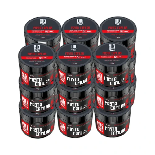 Big Barber - Pasta Capilar Big Barber 150g Level 5 Efeito Extra Forte Caixa Com 18 Unidades