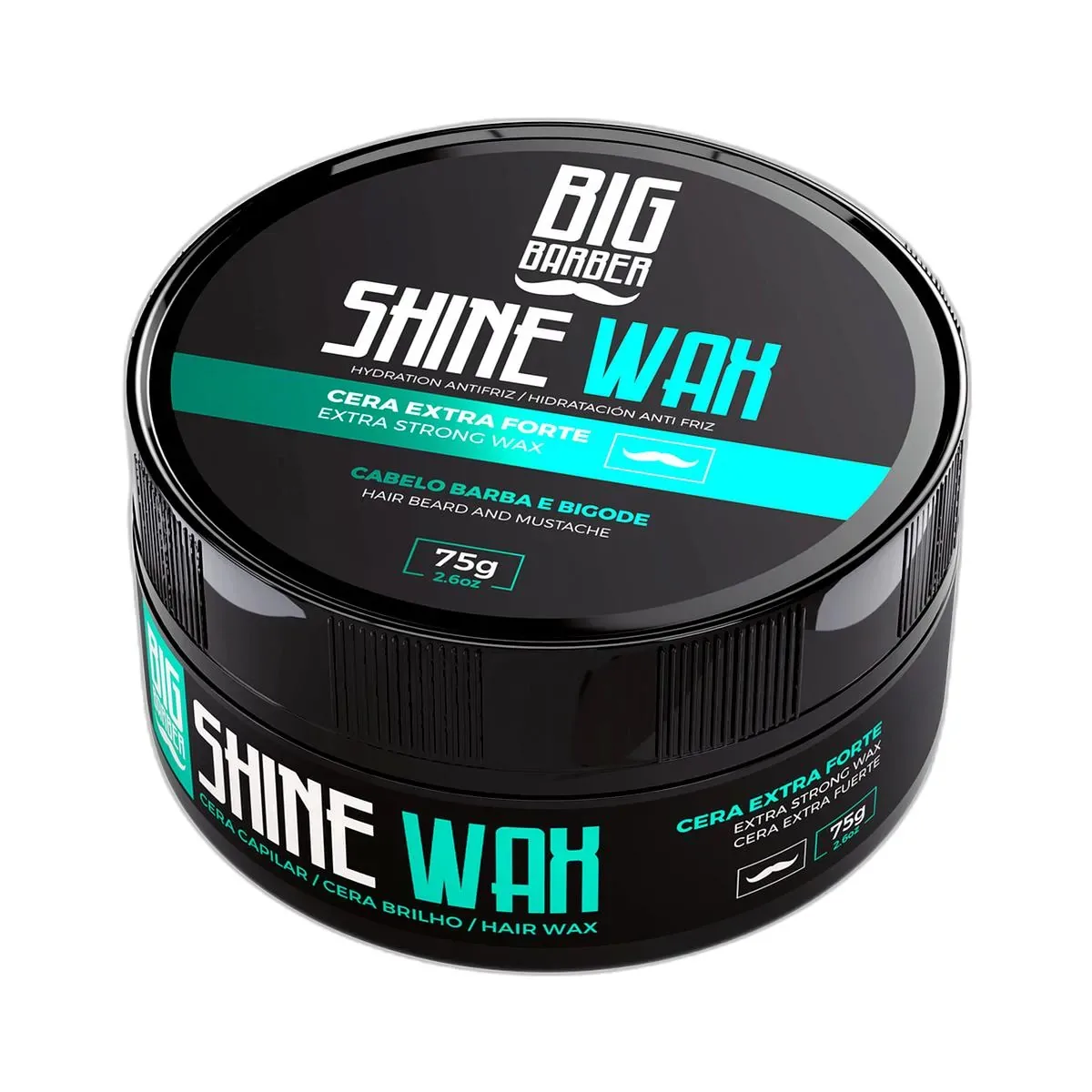 Big Barber – Pasta Capilar Shine Wax Big Barber 75g Efeito Brilho Caixa Com 24 Unidades Big Barber - Pasta Capilar Shine Wax Big Barber 75g Efeito Brilho Caixa Com 24 Unidades