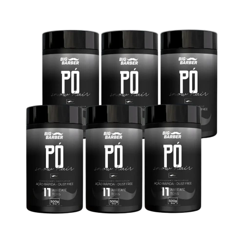 Big Barber - Pó Descolorante Big Barber 500g Snow Hair Caixa Com 6 Unidades