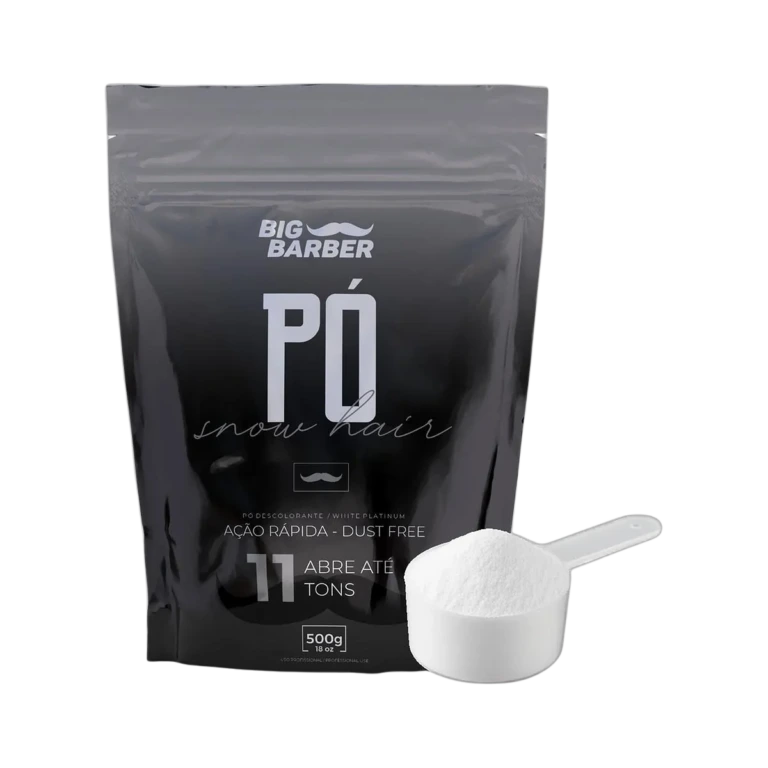 Big Barber - Pó Descolorante Big Barber Refil 500g Snow Hair Caixa Com 6 Unidades