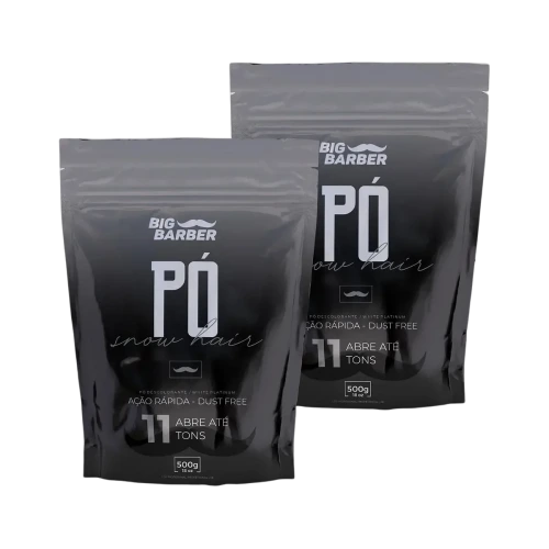 Big Barber - Pó Descolorante Big Barber Refil 500g Snow Hair Caixa Com 6 Unidades