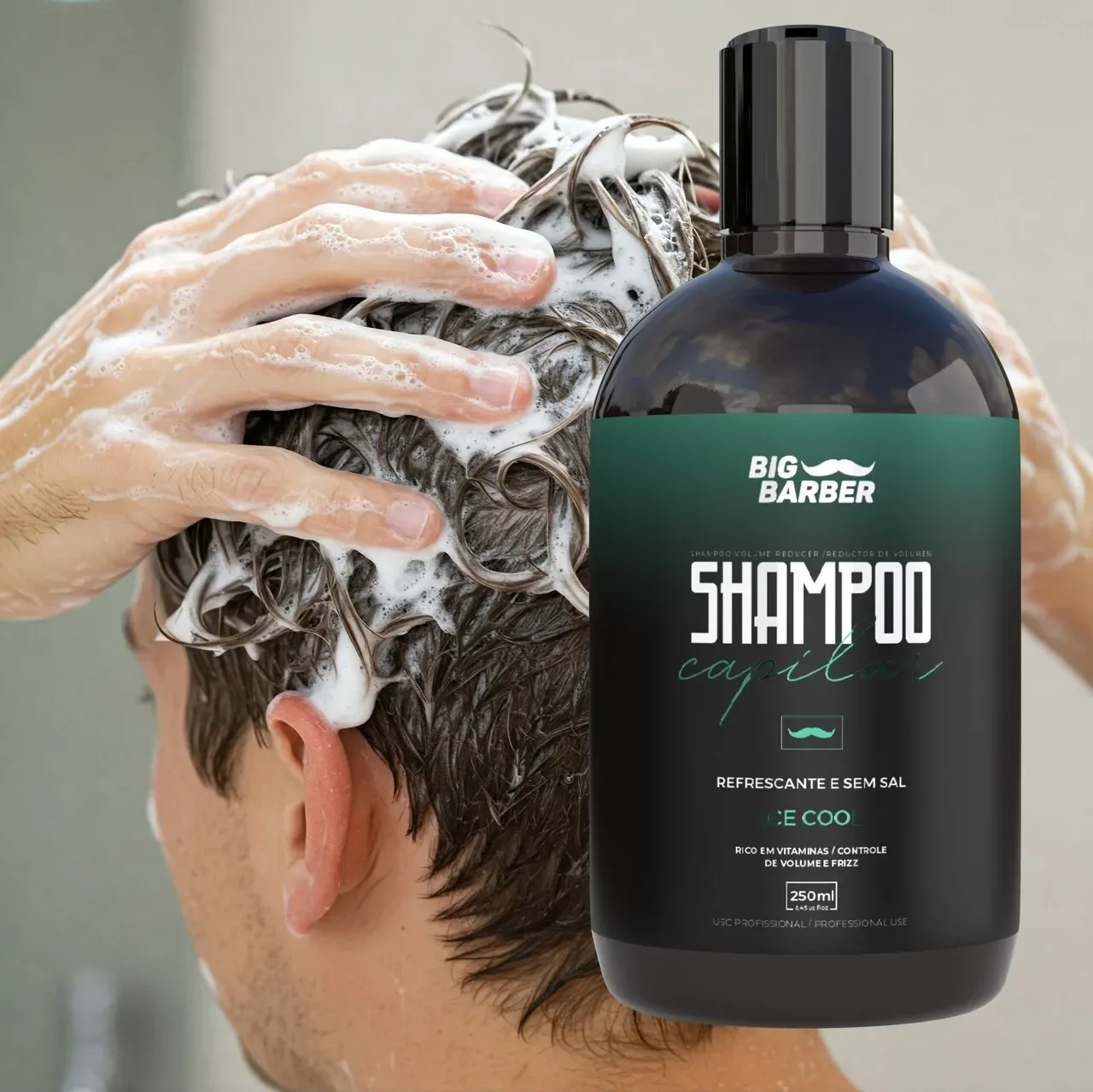 Big Barber – Shampoo Capilar Big Barber 250ml Ice Cool Caixa Com 12 Unidades Big Barber - Shampoo Capilar Big Barber 250ml Ice Cool Caixa Com 12 Unidades
