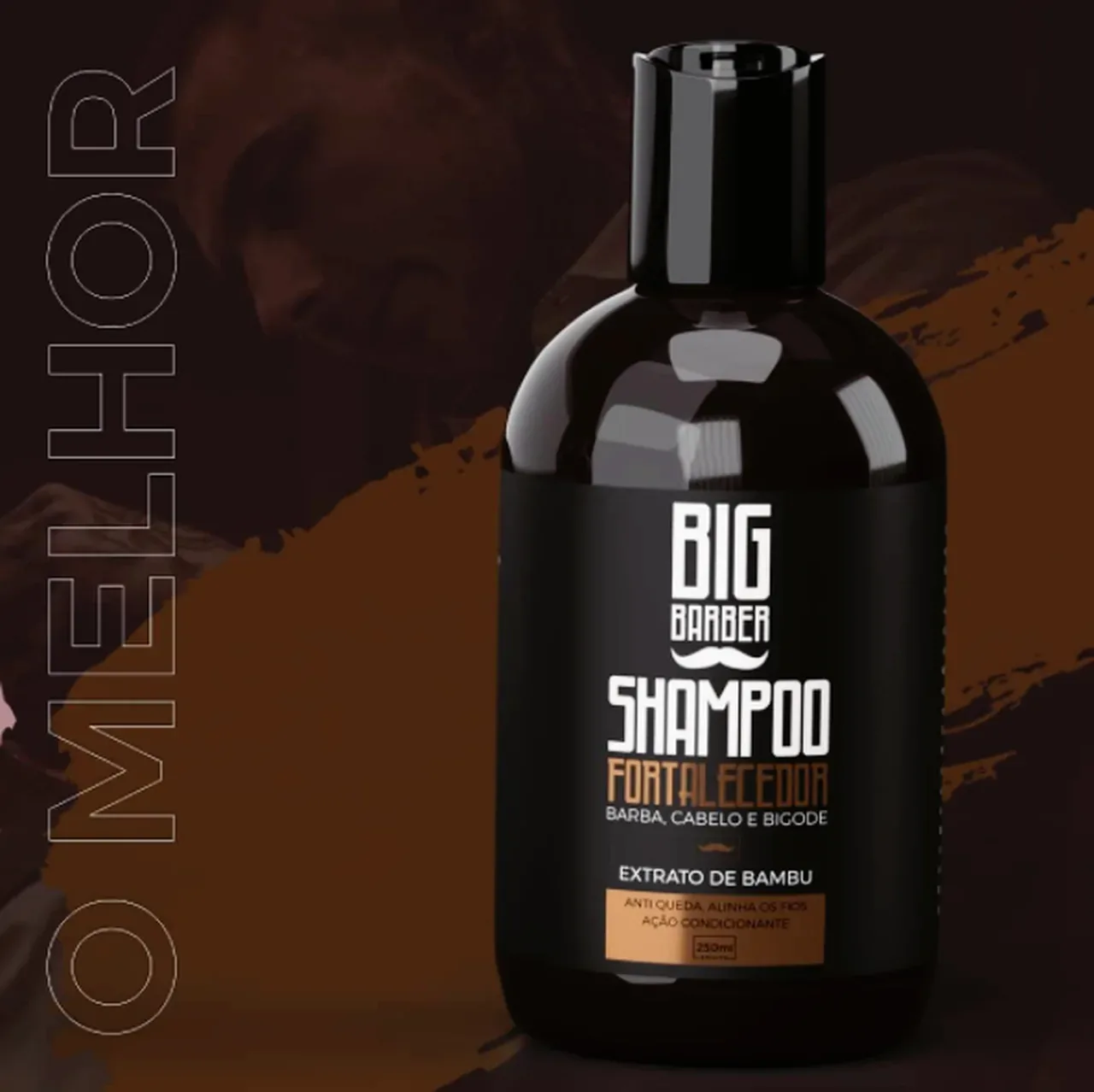 Big Barber – Shampoo Fortalecedor Para Barba Big Barber 250ml Caixa Com 12 Unidades Big Barber - Shampoo Fortalecedor Para Barba Big Barber 250ml Caixa Com 12 Unidades