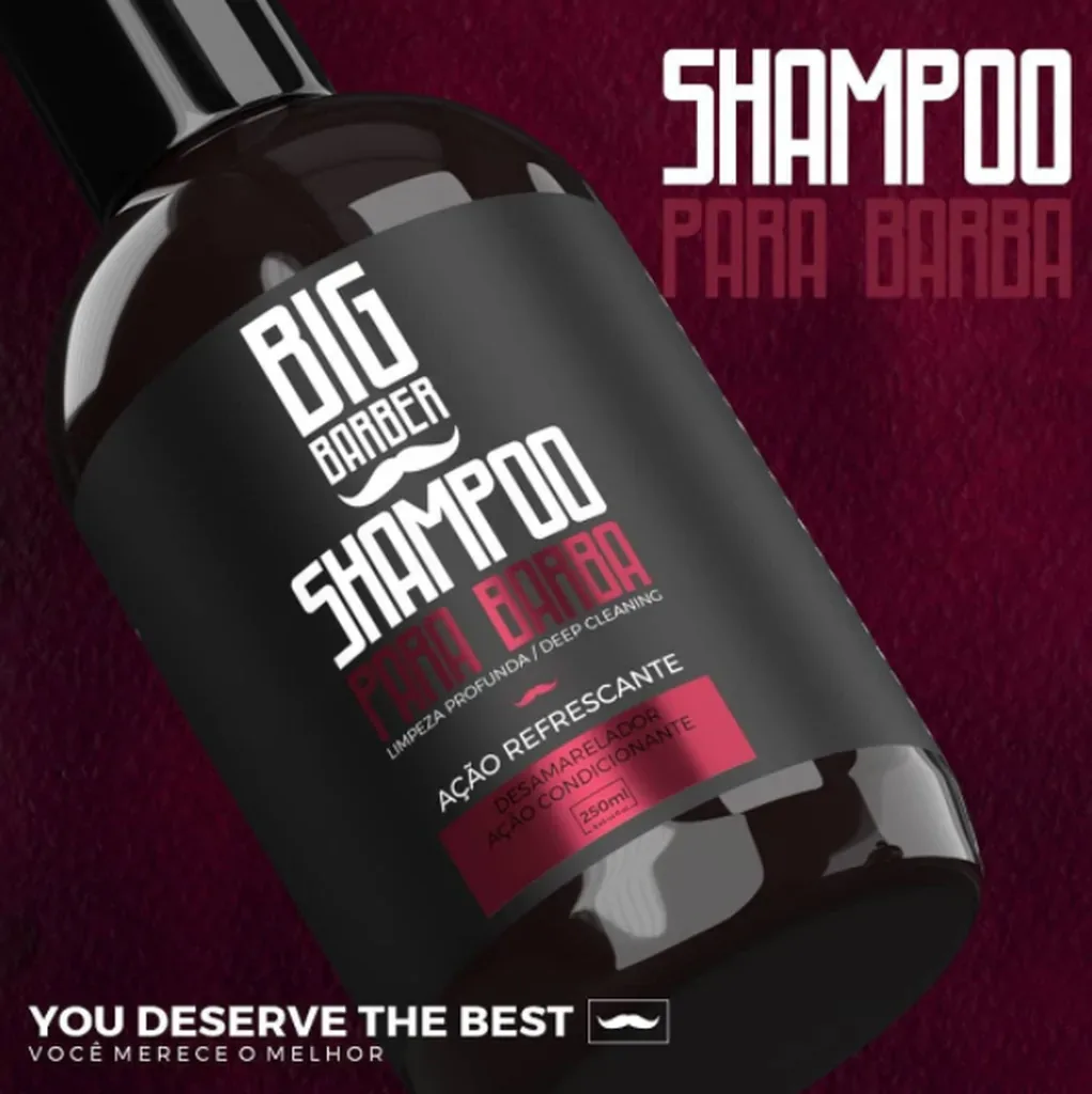 Big Barber – Shampoo Para Barba Big Barber 250ml Caixa Com 12 Unidades Big Barber - Shampoo Para Barba Big Barber 250ml Caixa Com 12 Unidades