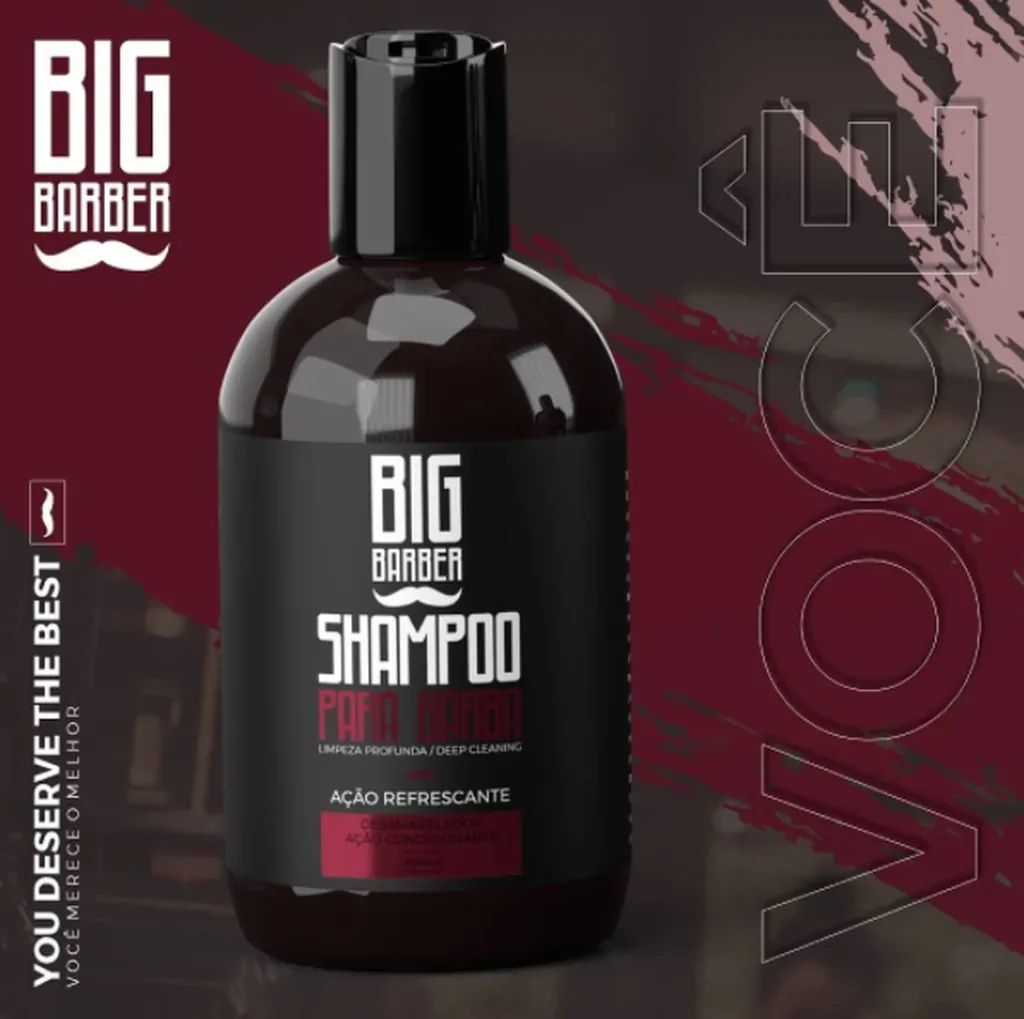 Big Barber – Shampoo Para Barba Big Barber 250ml Caixa Com 12 Unidades Big Barber - Shampoo Para Barba Big Barber 250ml Caixa Com 12 Unidades