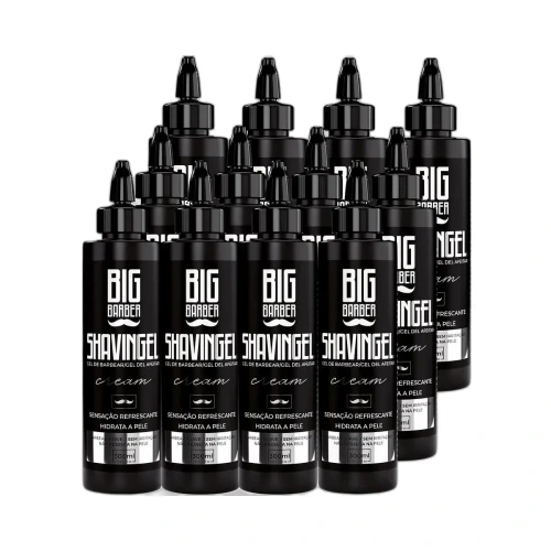 Big Barber - Shaving Gel Barbear Bisnaga Big Barber 300ml Cream Caixa Com 12 Unidades