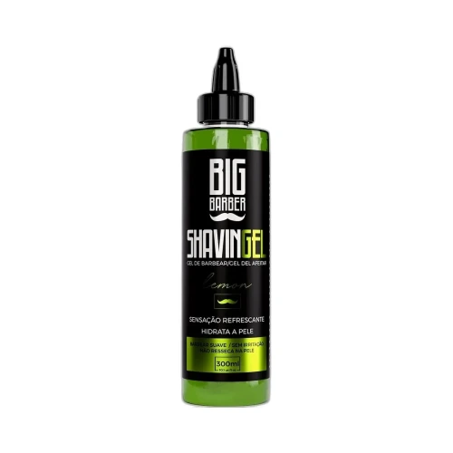 Big Barber - Shaving Gel Barbear Bisnaga Big Barber 300ml Lemon Caixa Com 12 Unidades