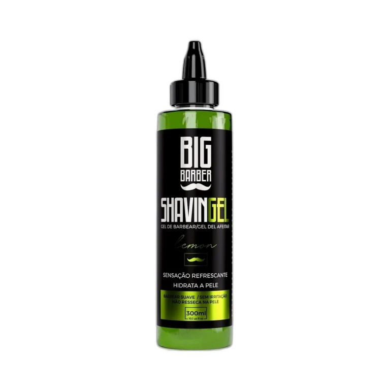 Big Barber - Shaving Gel Barbear Bisnaga Big Barber 300ml Lemon Caixa Com 12 Unidades