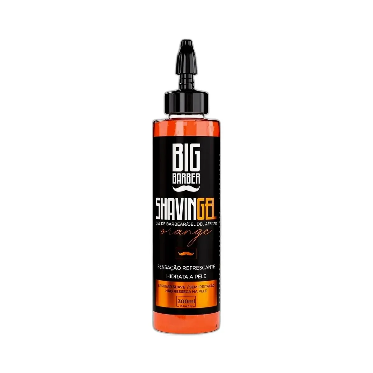 Big Barber – Shaving Gel Barbear Bisnaga Big Barber 300ml Orange Caixa Com 12 Unidades Big Barber - Shaving Gel Barbear Bisnaga Big Barber 300ml Orange Caixa Com 12 Unidades