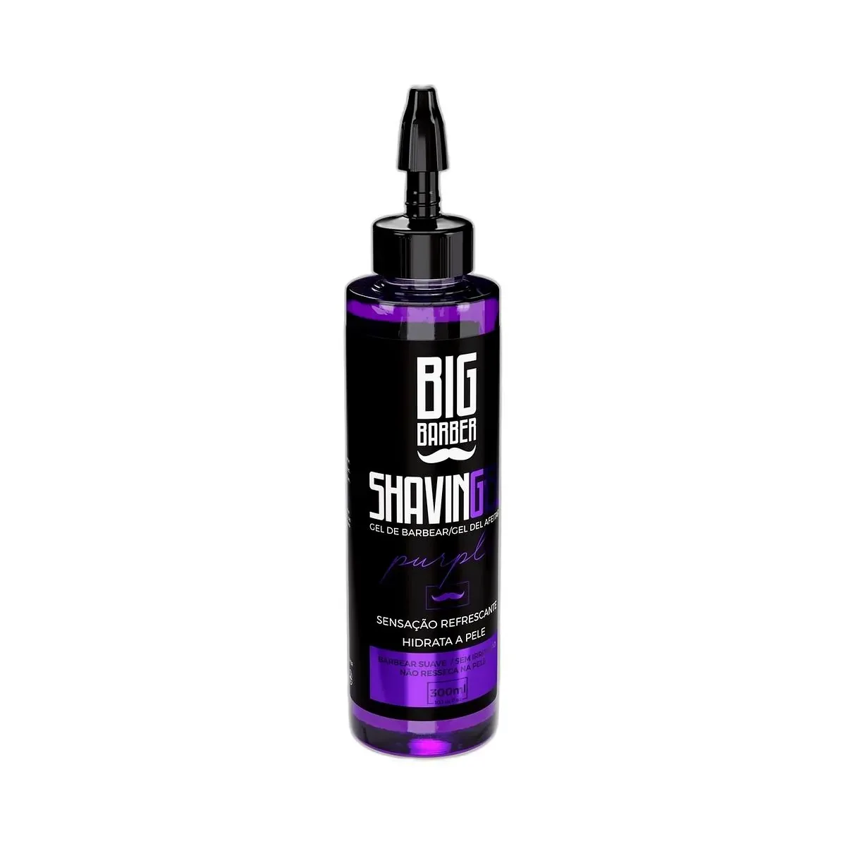 Big Barber – Shaving Gel Barbear Bisnaga Big Barber 300ml Purple Caixa Com 12 Unidades Big Barber - Shaving Gel Barbear Bisnaga Big Barber 300ml Purple Caixa Com 12 Unidades