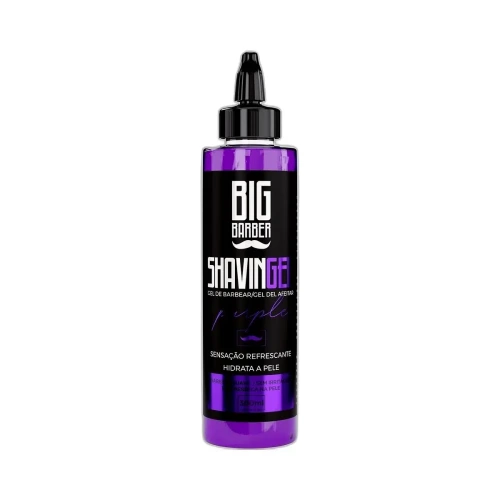 Big Barber - Shaving Gel Barbear Bisnaga Big Barber 300ml Purple Caixa Com 12 Unidades