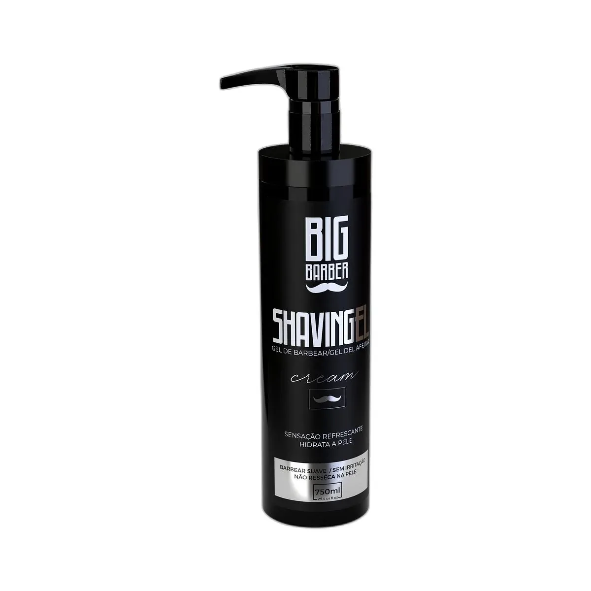 Big Barber – Shaving Gel De Barbear Big Barber 750ml Cream Caixa Com 6 Unidades Big Barber - Shaving Gel De Barbear Big Barber 750ml Cream Caixa Com 6 Unidades