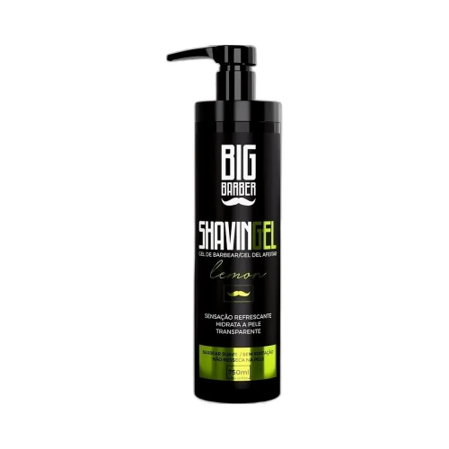 Big Barber - Shaving Gel De Barbear Big Barber 750ml Lemon Caixa Com 6 Unidades