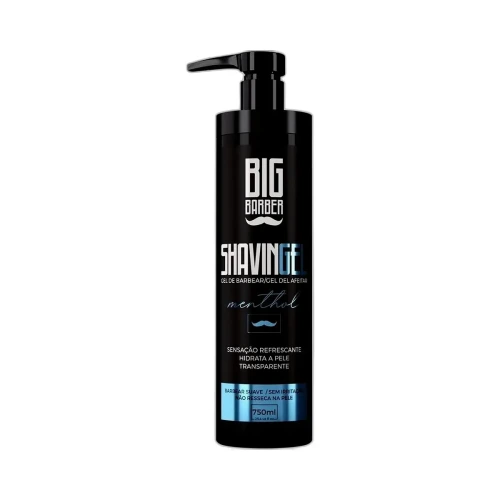 Big Barber - Shaving Gel De Barbear Big Barber 750ml Menthol Caixa Com 6 Unidades