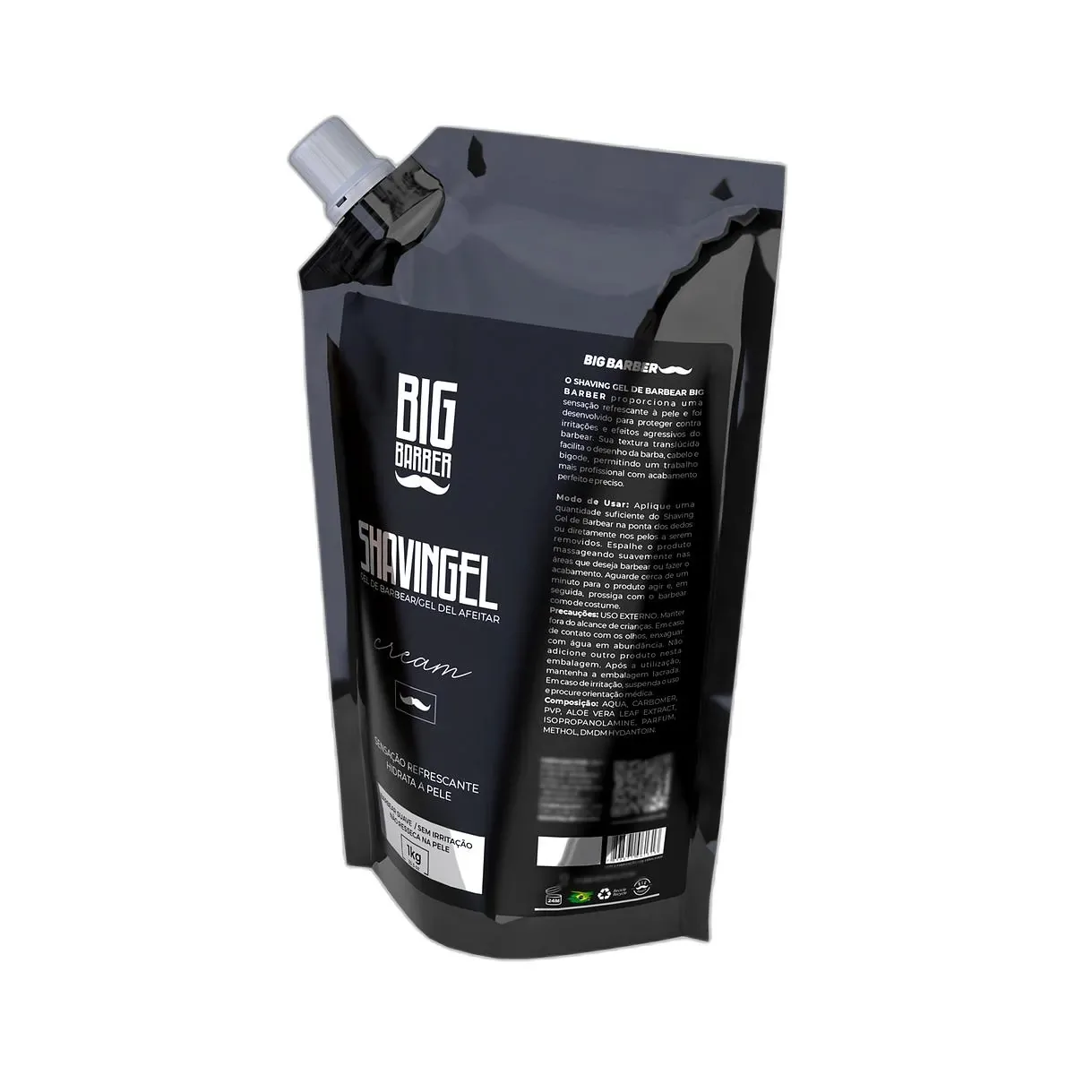 Big Barber – Shaving Gel De Barbear Big Barber Refil 1Kg Cream Caixa Com 6 Unidades Big Barber - Shaving Gel De Barbear Big Barber Refil 1Kg Cream Caixa Com 6 Unidades