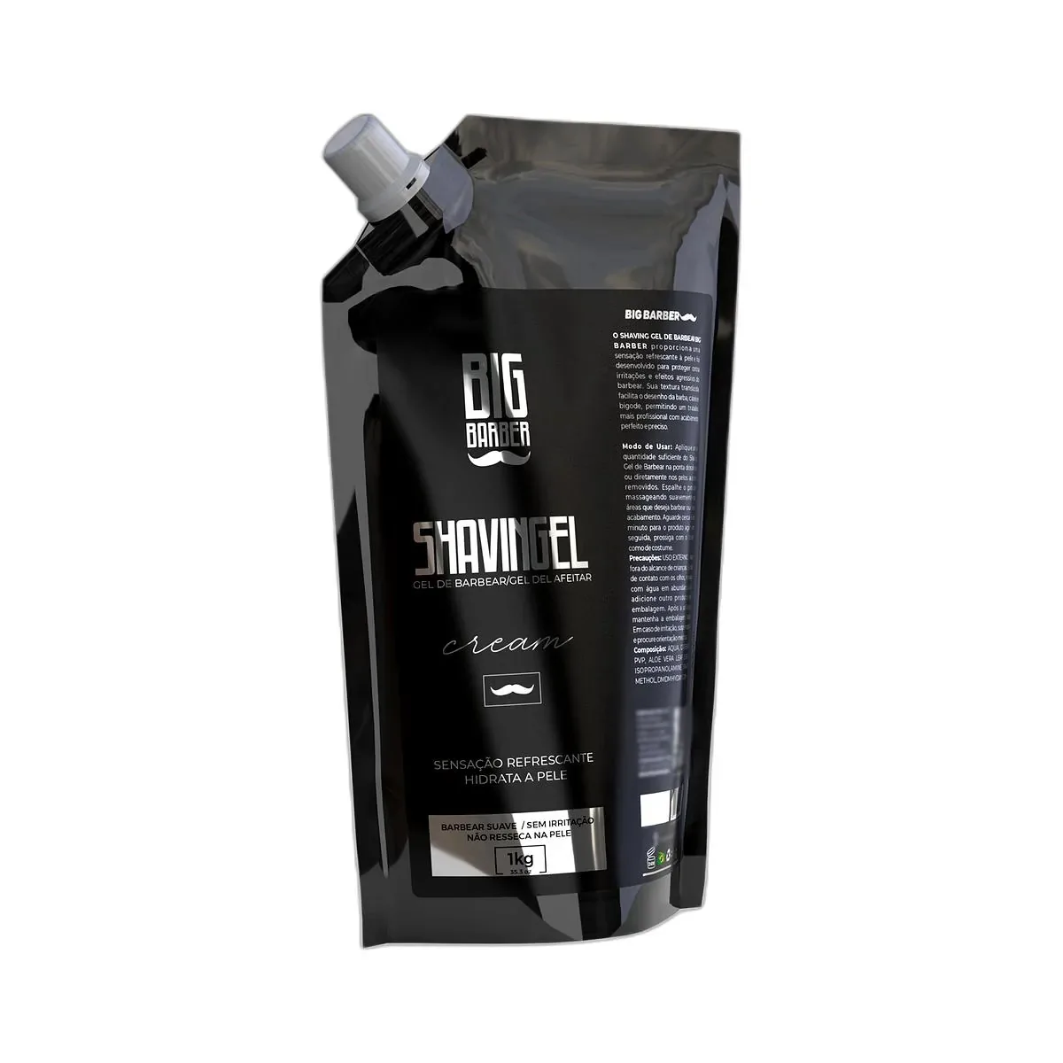 Big Barber – Shaving Gel De Barbear Big Barber Refil 1Kg Cream Caixa Com 6 Unidades Big Barber - Shaving Gel De Barbear Big Barber Refil 1Kg Cream Caixa Com 6 Unidades