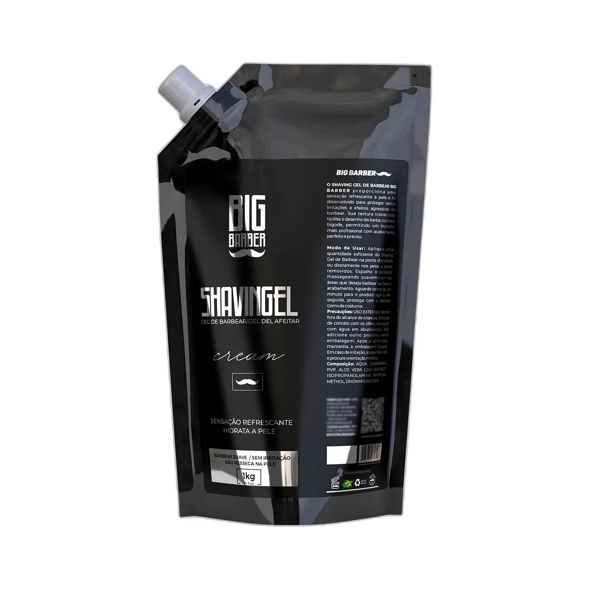 Big Barber – Shaving Gel De Barbear Big Barber Refil 1Kg Cream Caixa Com 6 Unidades Big Barber - Shaving Gel De Barbear Big Barber Refil 1Kg Cream Caixa Com 6 Unidades