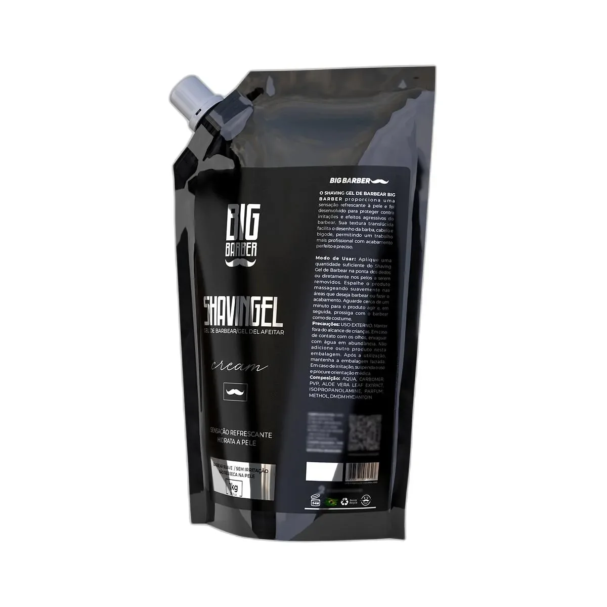 Big Barber – Shaving Gel De Barbear Big Barber Refil 1Kg Cream Caixa Com 6 Unidades Big Barber - Shaving Gel De Barbear Big Barber Refil 1Kg Cream Caixa Com 6 Unidades