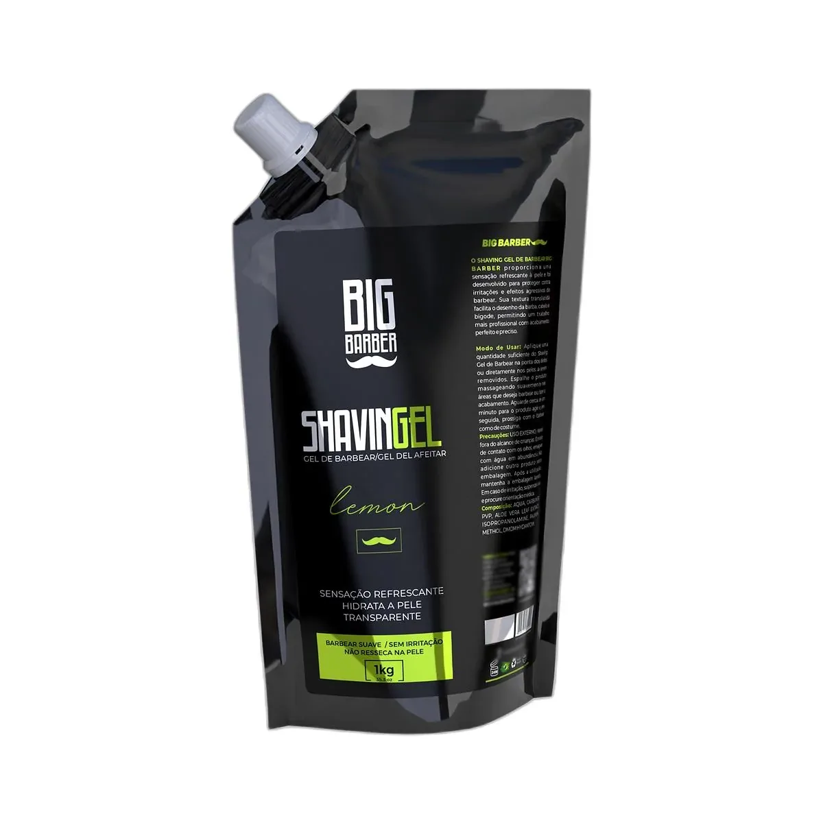 Big Barber – Shaving Gel De Barbear Big Barber Refil 1Kg Lemon Caixa Com 6 Unidades Big Barber - Shaving Gel De Barbear Big Barber Refil 1Kg Lemon Caixa Com 6 Unidades