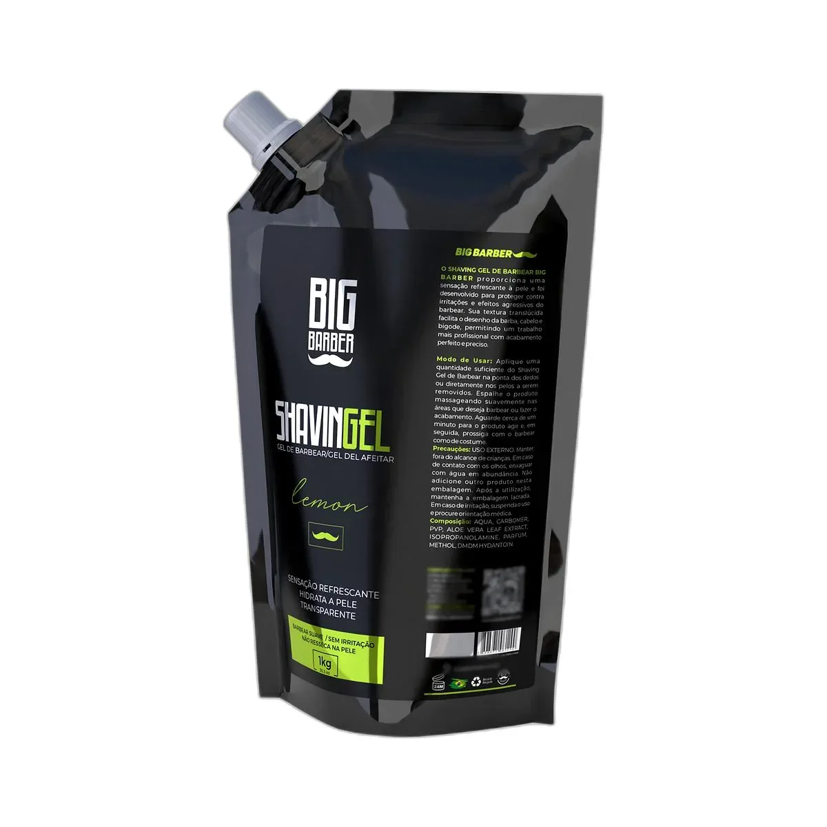 Big Barber – Shaving Gel De Barbear Big Barber Refil 1Kg Lemon Caixa Com 6 Unidades Big Barber - Shaving Gel De Barbear Big Barber Refil 1Kg Lemon Caixa Com 6 Unidades