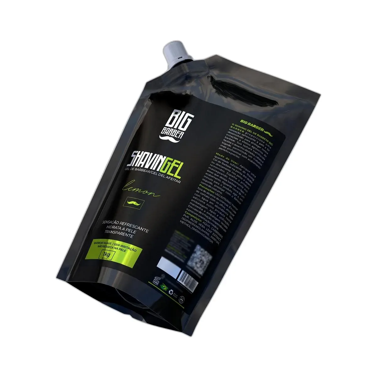 Big Barber – Shaving Gel De Barbear Big Barber Refil 1Kg Lemon Caixa Com 6 Unidades Big Barber - Shaving Gel De Barbear Big Barber Refil 1Kg Lemon Caixa Com 6 Unidades