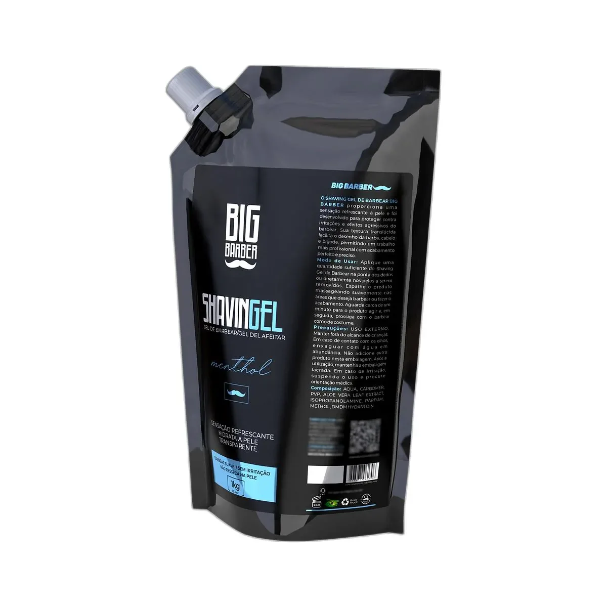 Big Barber – Shaving Gel De Barbear Big Barber Refil 1Kg Menthol Caixa Com 6 Unidades Big Barber - Shaving Gel De Barbear Big Barber Refil 1Kg Menthol Caixa Com 6 Unidades