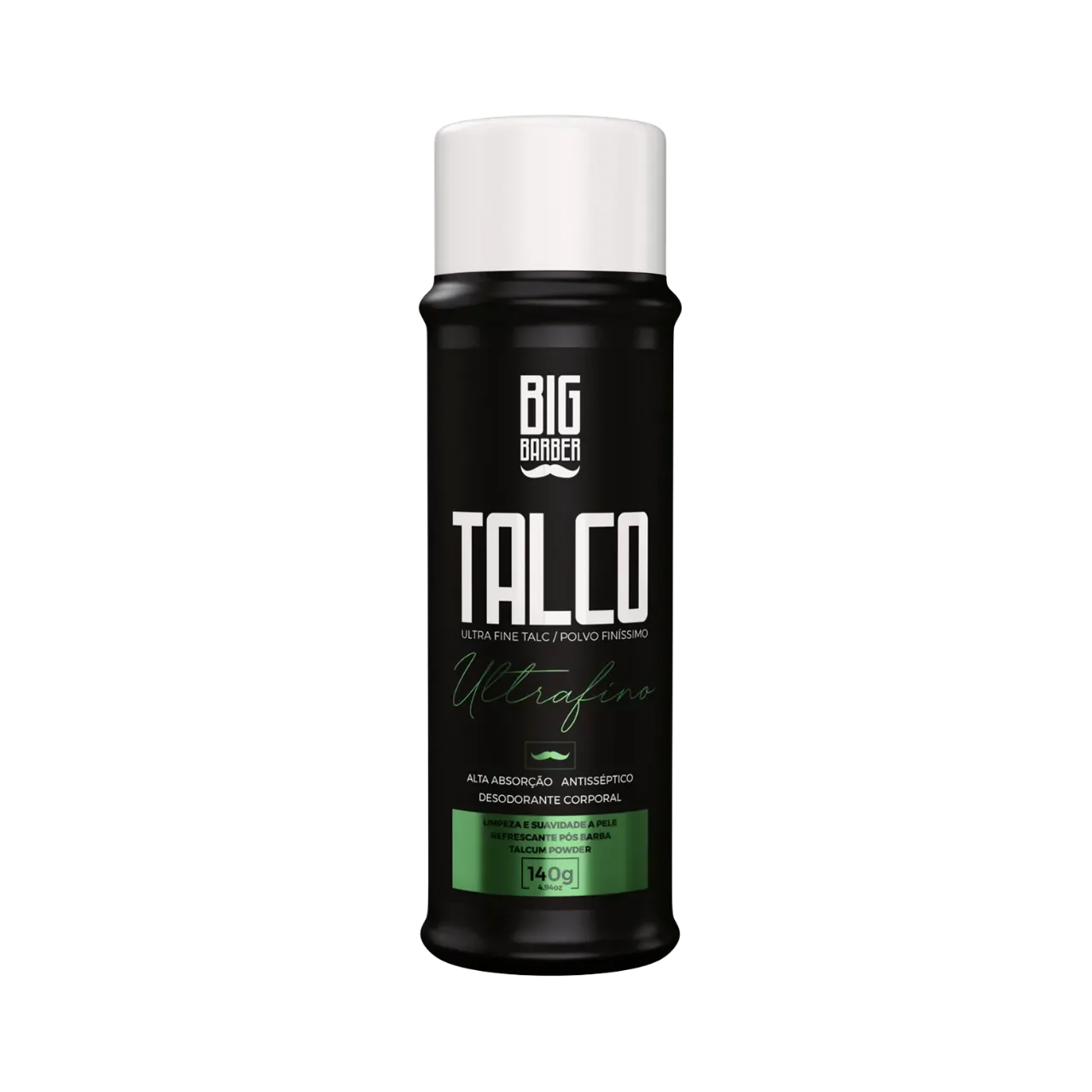 Big Barber – Talco Pó Ultrafino Big Barber 140g Profissional Caixa Com 12 Unidades Big Barber - Talco Pó Ultrafino Big Barber 140g Profissional Caixa Com 12 Unidades