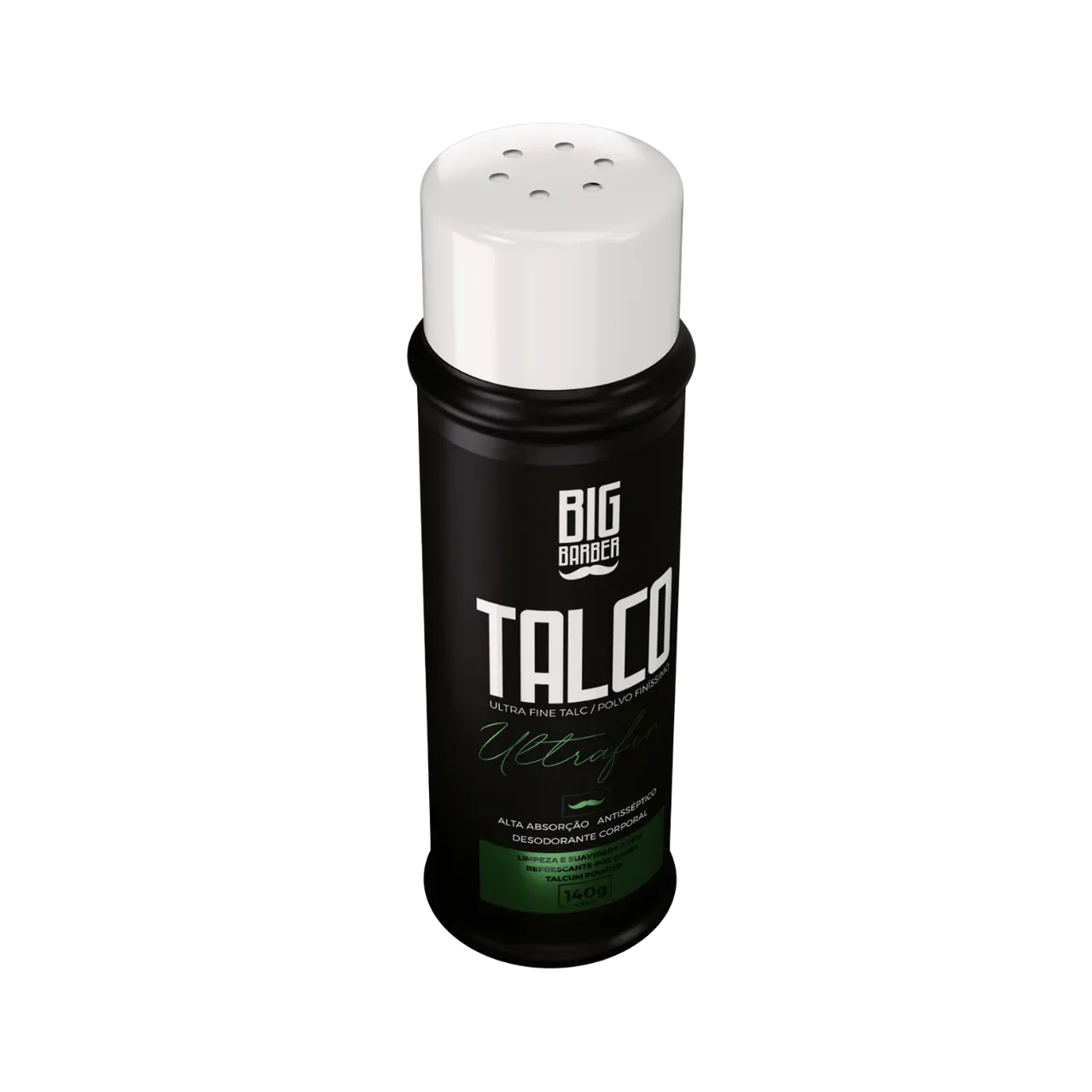 Big Barber – Talco Pó Ultrafino Big Barber 140g Profissional Caixa Com 12 Unidades Big Barber - Talco Pó Ultrafino Big Barber 140g Profissional Caixa Com 12 Unidades