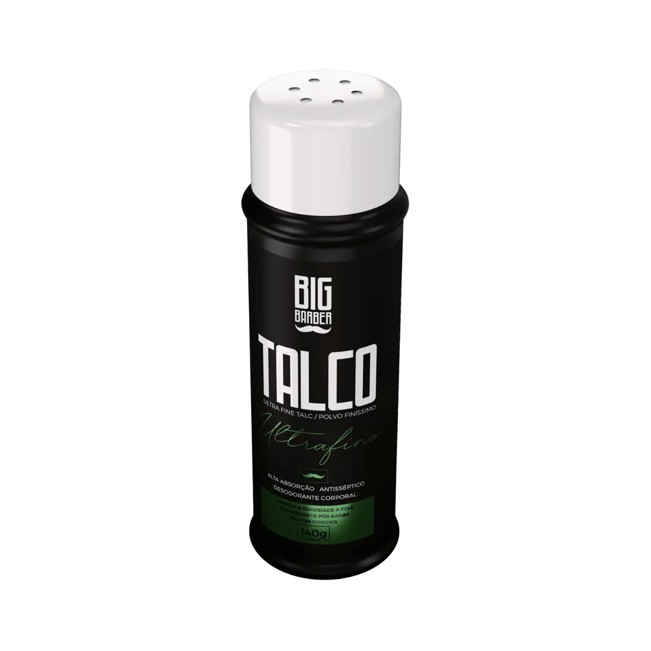 Big Barber – Talco Pó Ultrafino Big Barber 140g Profissional Caixa Com 12 Unidades Big Barber - Talco Pó Ultrafino Big Barber 140g Profissional Caixa Com 12 Unidades
