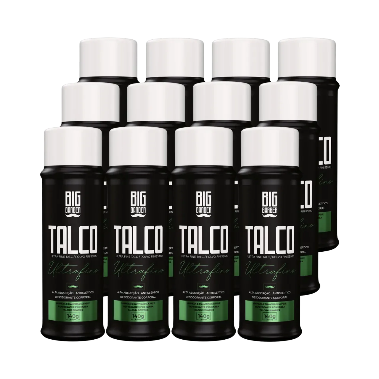 Big Barber – Talco Pó Ultrafino Big Barber 140g Profissional Caixa Com 12 Unidades Big Barber - Talco Pó Ultrafino Big Barber 140g Profissional Caixa Com 12 Unidades