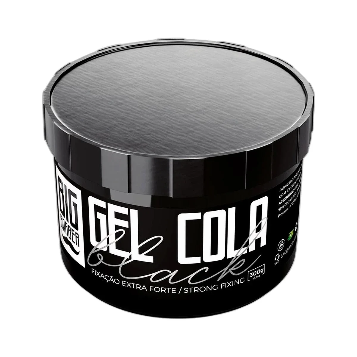 Big Barber – Gel Cola Black Big Barber 300g Fixação Extra Forte Profissional Big Barber - Gel Cola Black Big Barber 300g Fixação Extra Forte Profissional