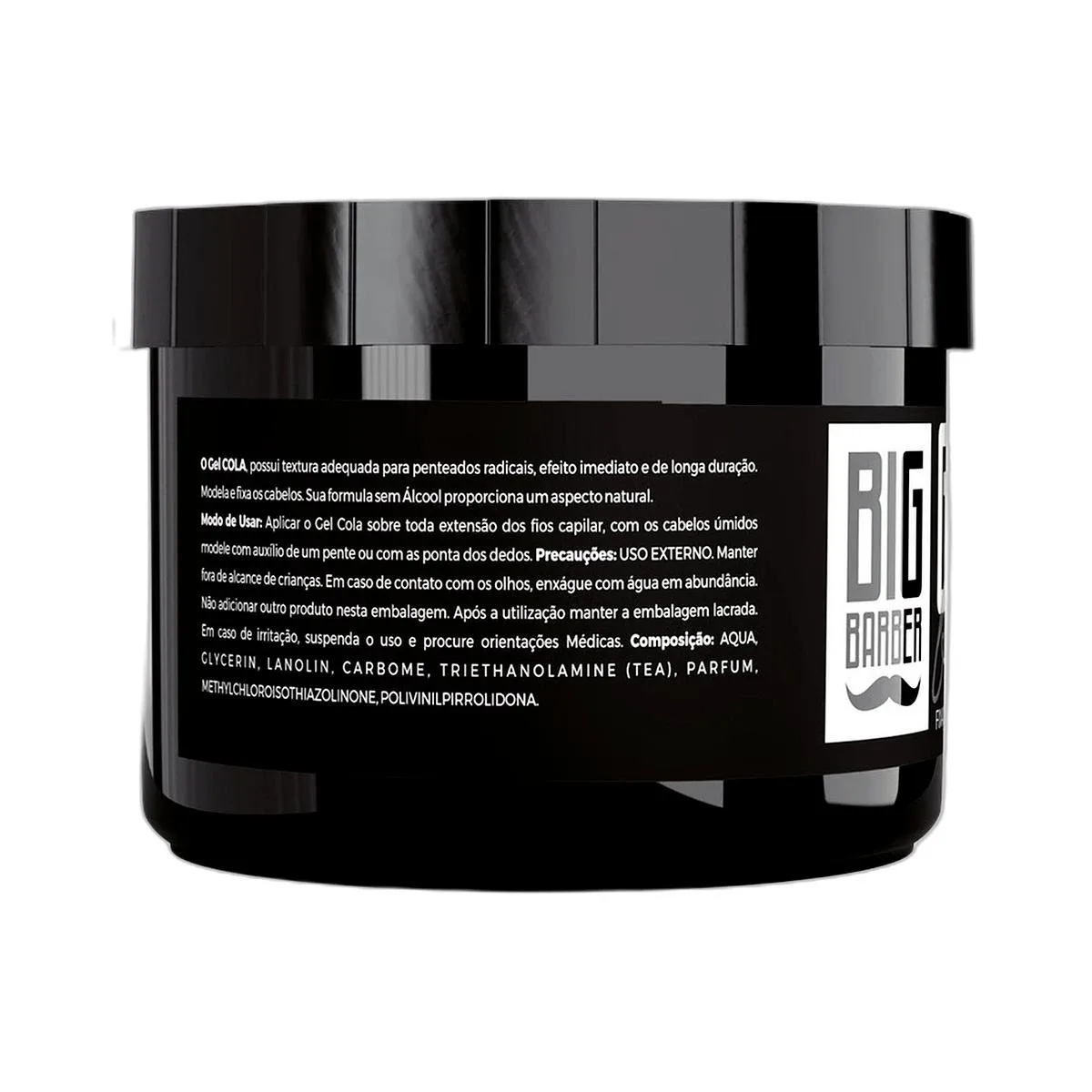 Big Barber – Gel Cola Black Big Barber 300g Fixação Extra Forte Profissional Big Barber - Gel Cola Black Big Barber 300g Fixação Extra Forte Profissional