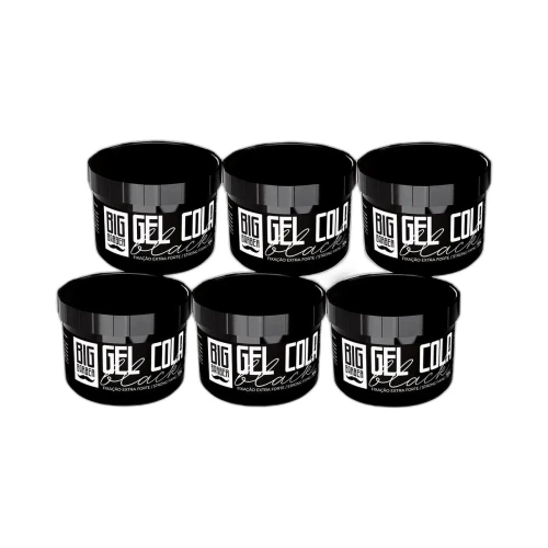 Big Barber - Gel Cola Black Big Barber 300g Caixa Com 6 Unidades